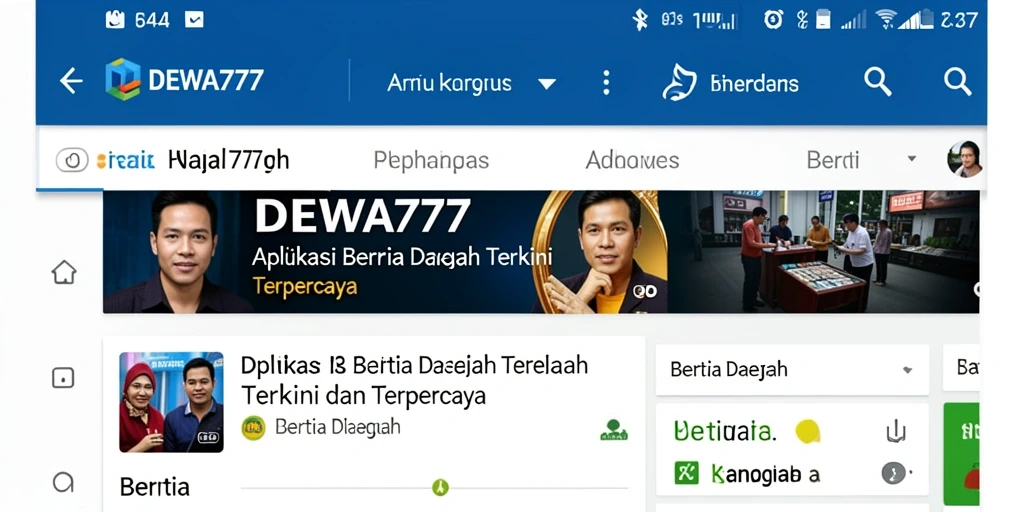 Antarmuka DEWA777 menunjukkan berita daerah terbaru dan terupdate.