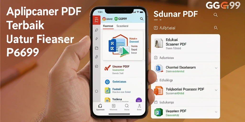 Antarmuka GG99 menunjukkan fungsi pemindaian PDF yang intuitif dan mudah digunakan.