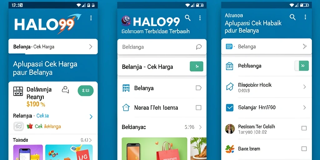 Antarmuka HALO99 menampilkan berbagai harga produk dengan jelas.