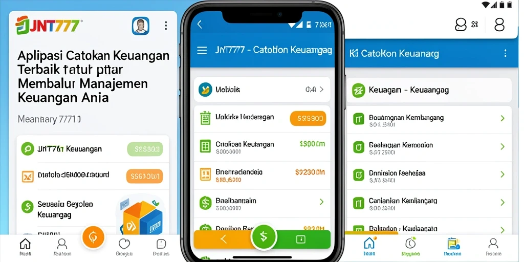 Antarmuka JNT777 yang menunjukkan ringkasan keuangan dan transaksi.