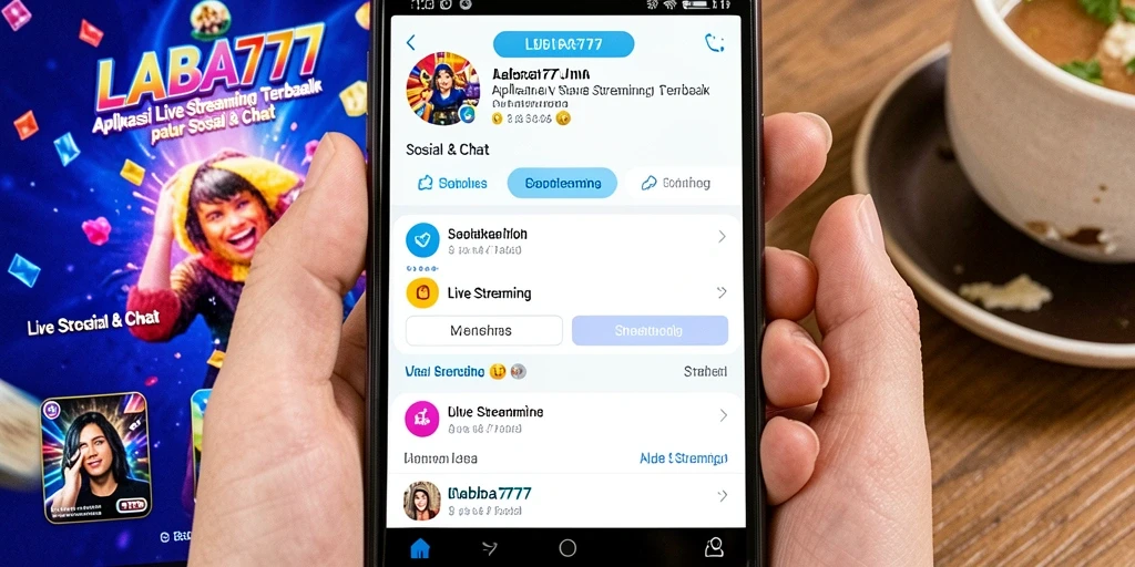 Tampilan antarmuka LABA777 yang sederhana dan modern untuk Live Streaming.