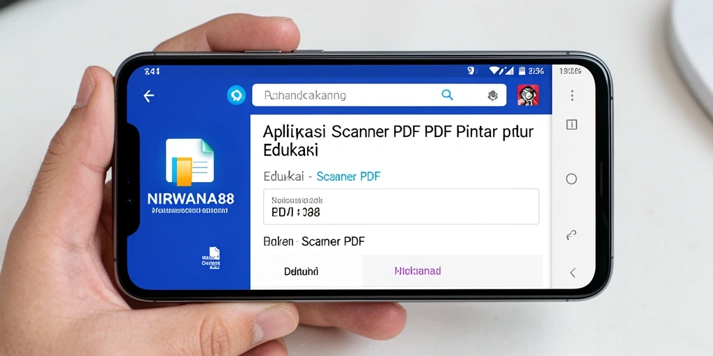 Antarmuka NIRWANA88 yang sederhana dan fungsional untuk Scanner PDF.