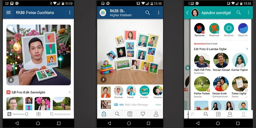Tampilan antarmuka RK88 saat melakukan pengeditan gambar digital.