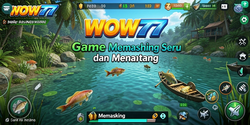 Tampilan antarmuka WOW77 yang menarik saat memancing.